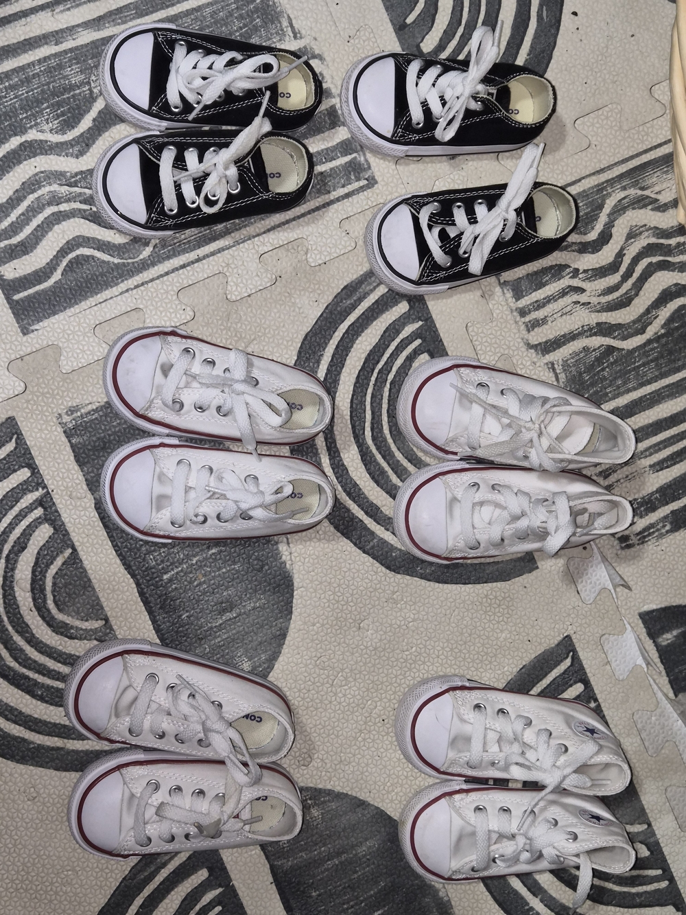 Kids Classic Canvas Sneakers - Black & White